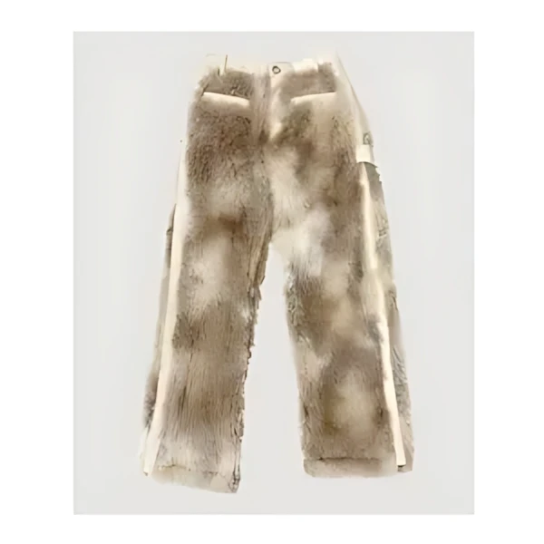 VIAVANDA FAKE FUR STRAIGHT PANTS