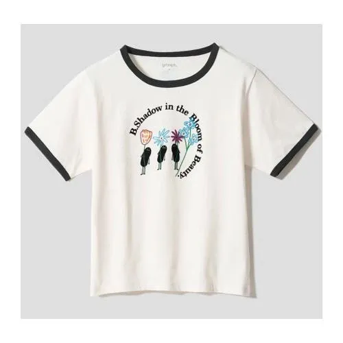 Graniph ビューティフルシャドーブルーム｜リンガーコンパクトTシャツ