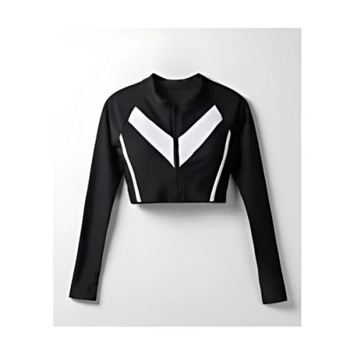 me＋em select zipup bicolor longsleeve rash guard set