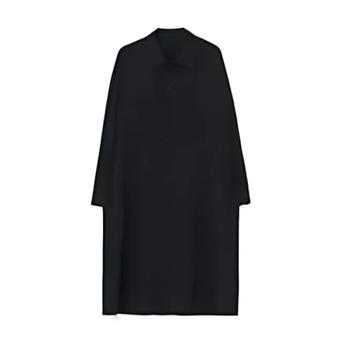 Yohji Yamamoto MULTI-POCKET LONG WOOL GABARDINE SHIRT