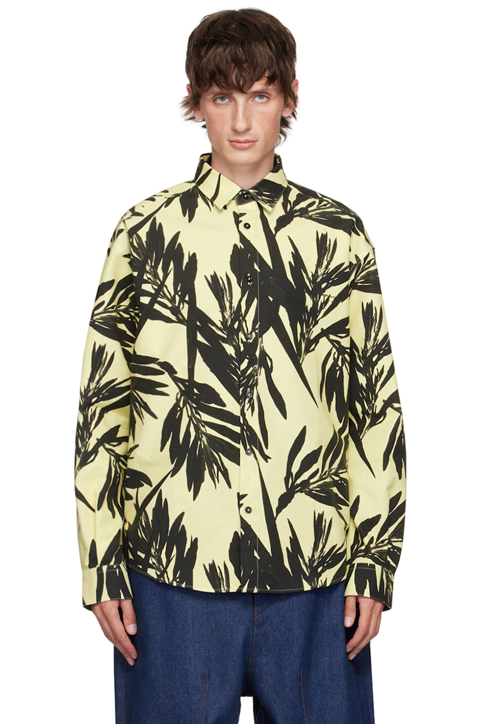 JACQUEMUS La Casaコレクション ブラック＆イエロー La chemise Simon シャツ