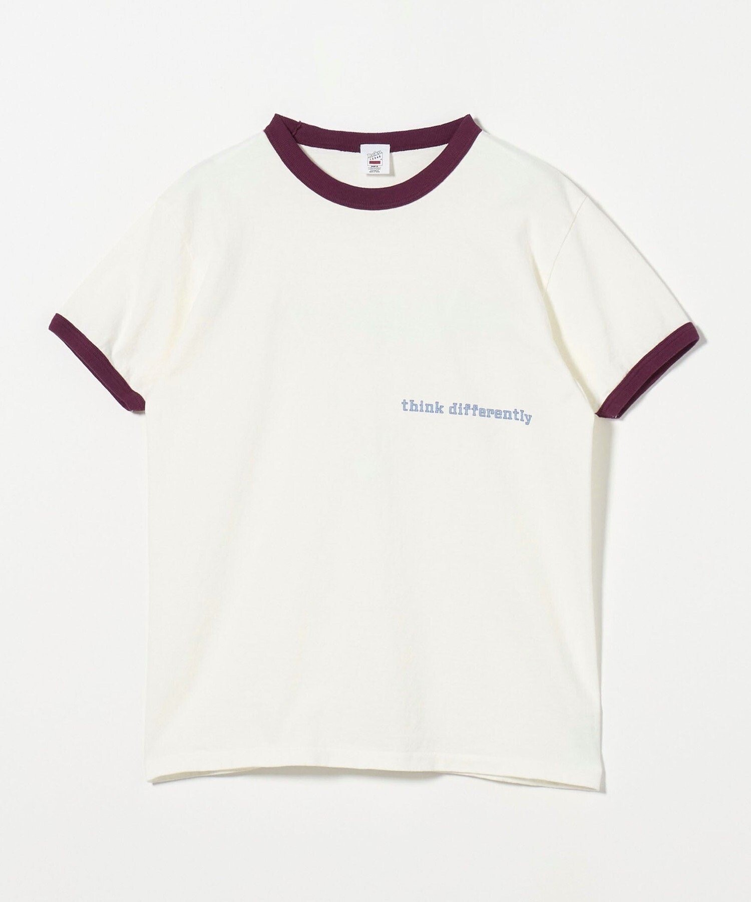 6(ROKU) THINK DIFFERENTRY リンガーTシャツ