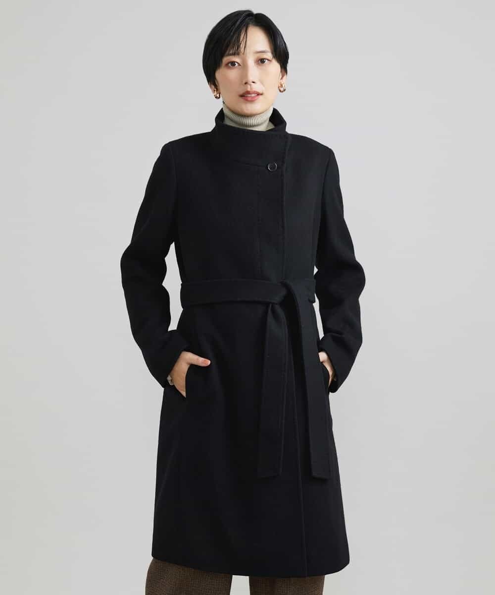 Michel Klein [定番人気]Super100ウールビーバースタンドカラーコート