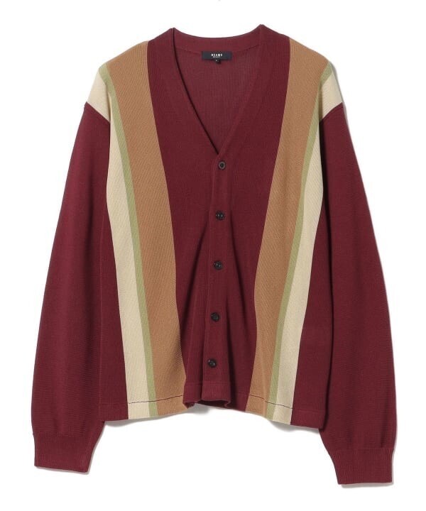 BEAMS HEART ストライプ カーディガン