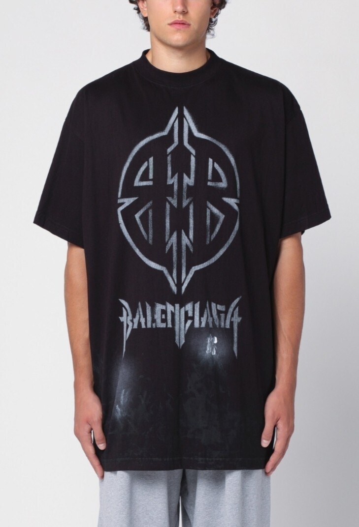 Balenciaga Tshirt Metal BB Stencil Oversize Vintage