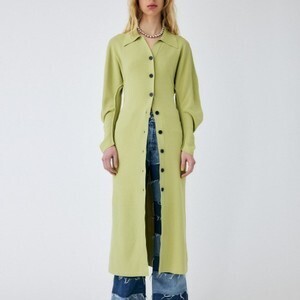 MOUSSY CURVE SLEEVE KNIT OP