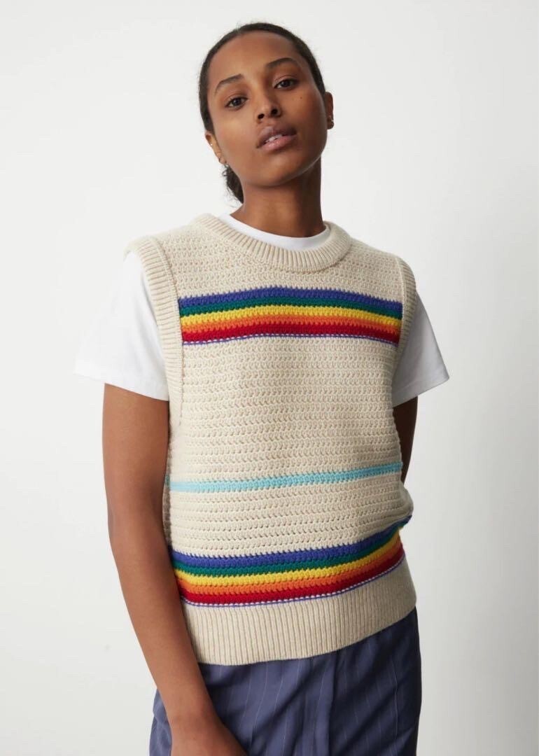 Acne Studios Kavram Rainbow Knit Gilet