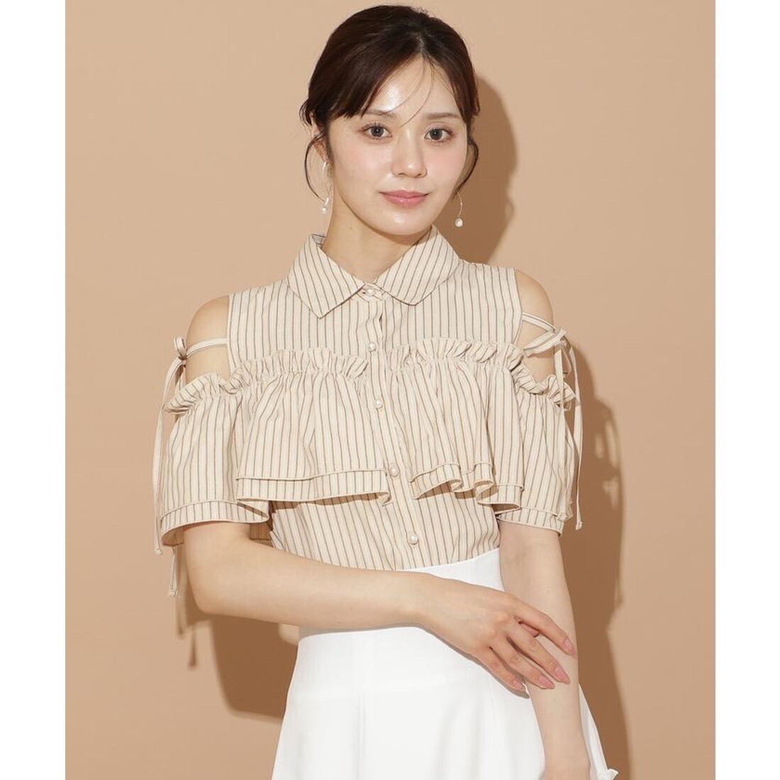 WILLSELECTION ナローリボンオフショルブラウス