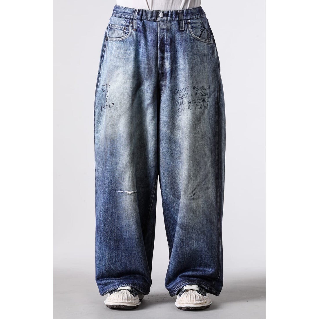 TALKING ABOUT THE ABSTRACTION PRINT DENIM WIDE PANTS