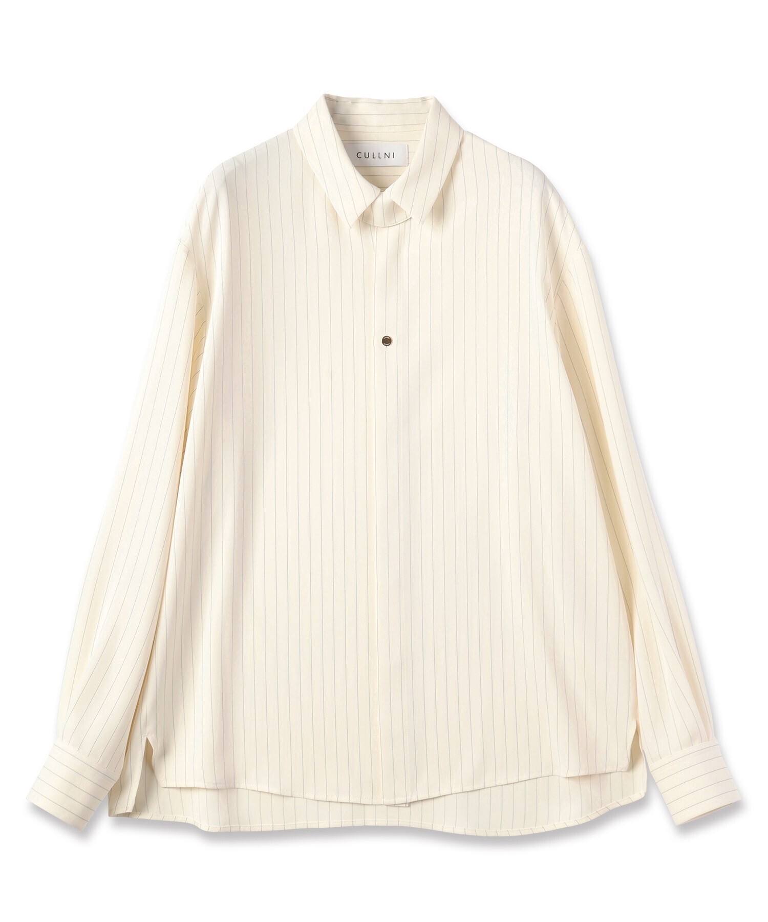 CULLNI Double Satin Stripe Chin Tab Shirt