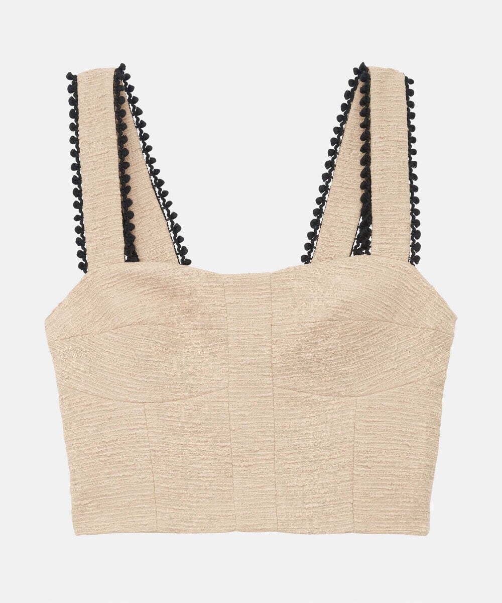 TARAJARMON Slubbed tweed top