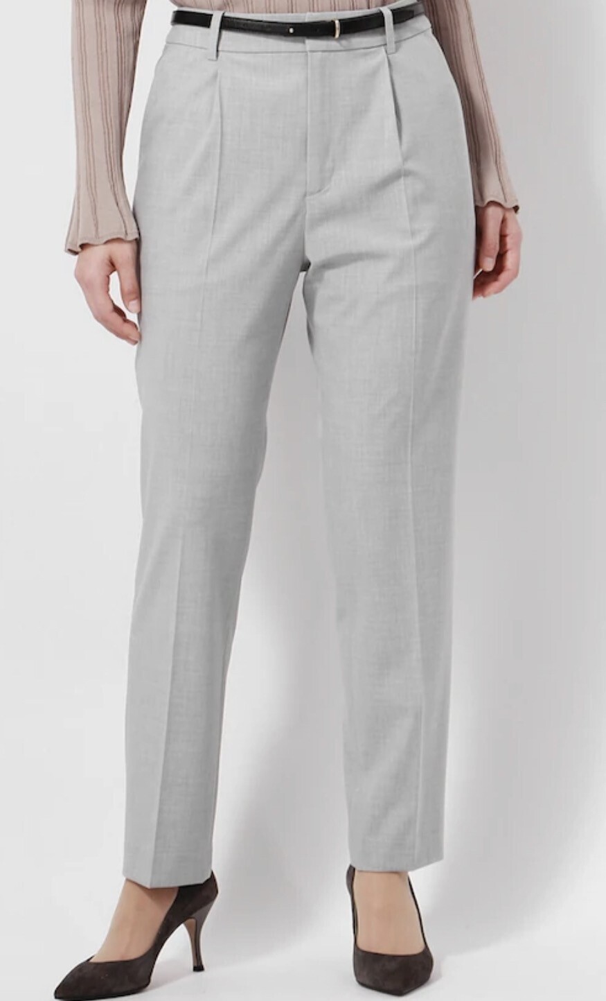 THE SUIT COMPANY タックテーパードパンツ