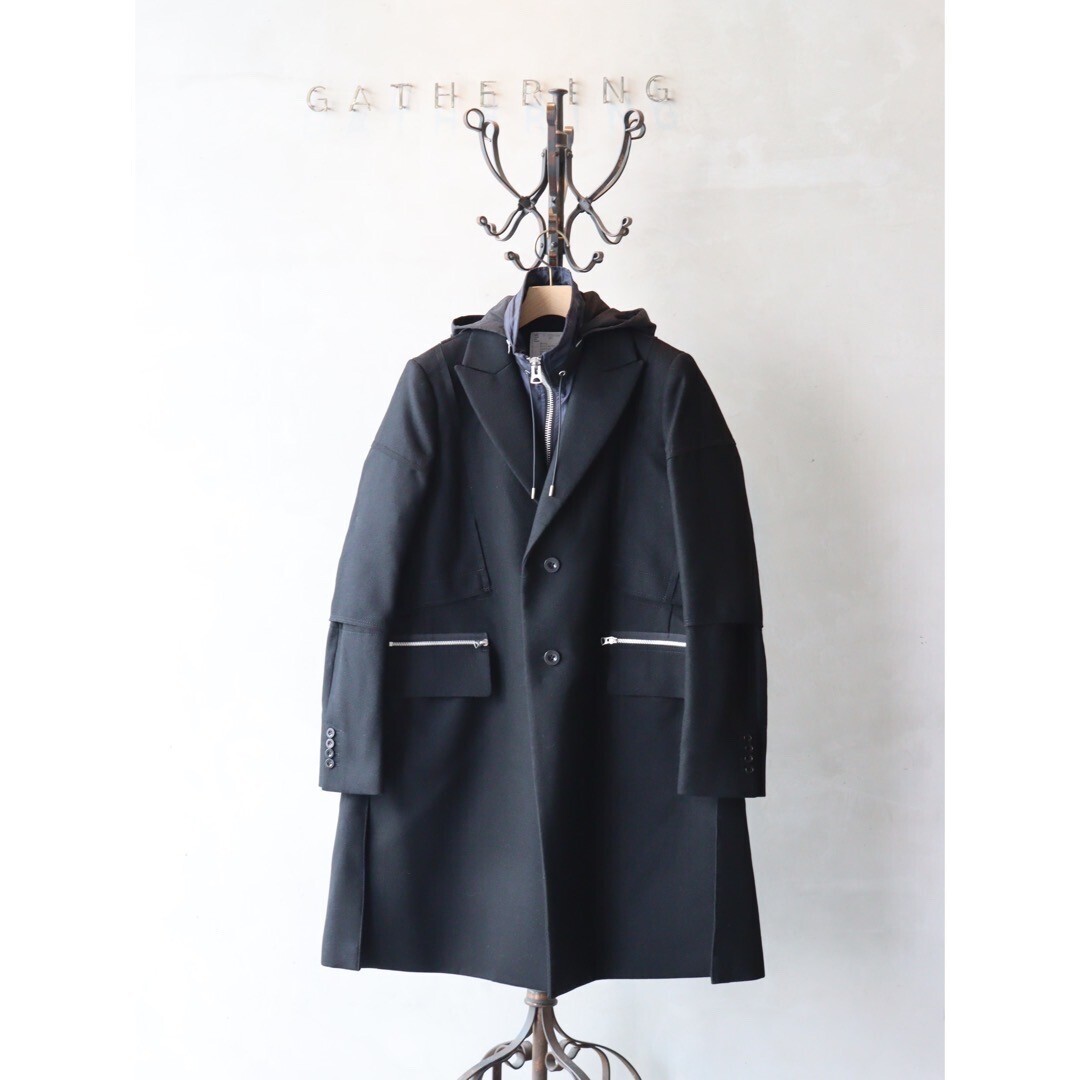 sacai Wool Melton Coat
