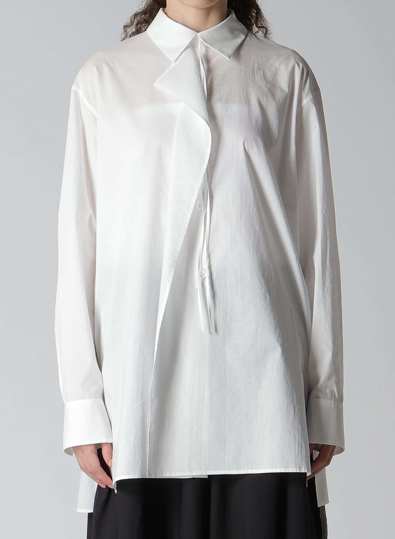 Y's COTTON LAWN FRONT/BACK OPEN BLOUSE