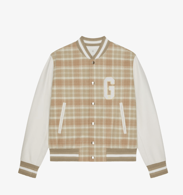 GIVENCHY ブランドロゴ バーシティブルゾン チェック