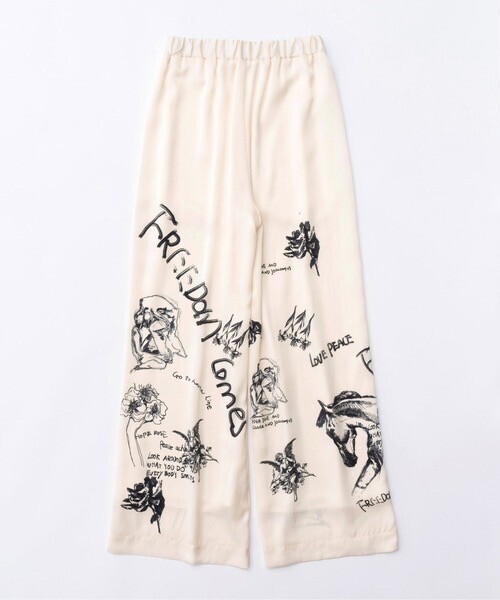 MAISON SPECIAL Drawing Print Easy Pants/ドローイングプリントイージーパンツ