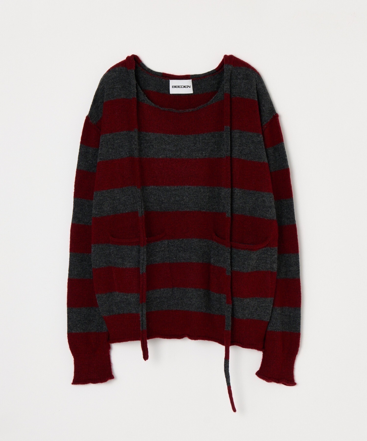 BEEDEN HANGS DOWN TIE BORDER KNIT