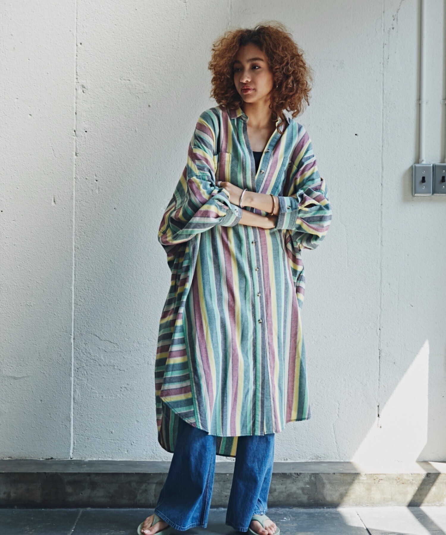 GENE HEAVENS リメイクライク パネル スリップワンピース