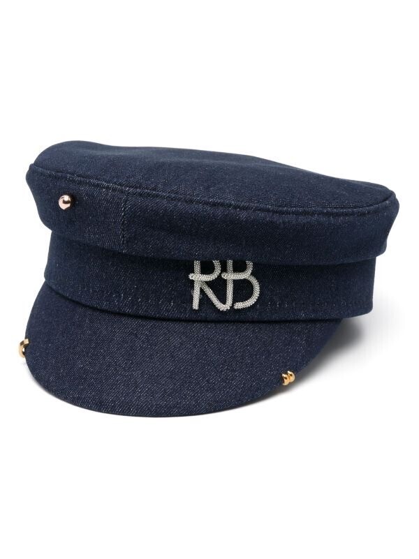 Ruslan Baginskiy piercing-detailed baker boy cap