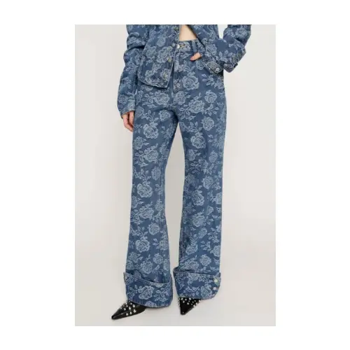 SLY L／W STUDDED ROSE FLARE パンツ