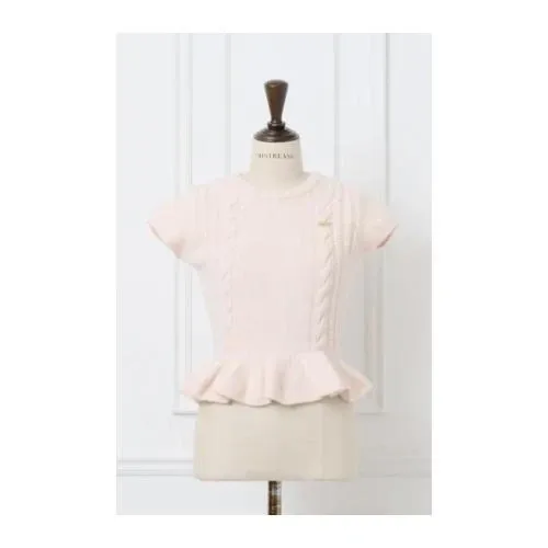 MISTREASS Wool Cable Peplum Knit