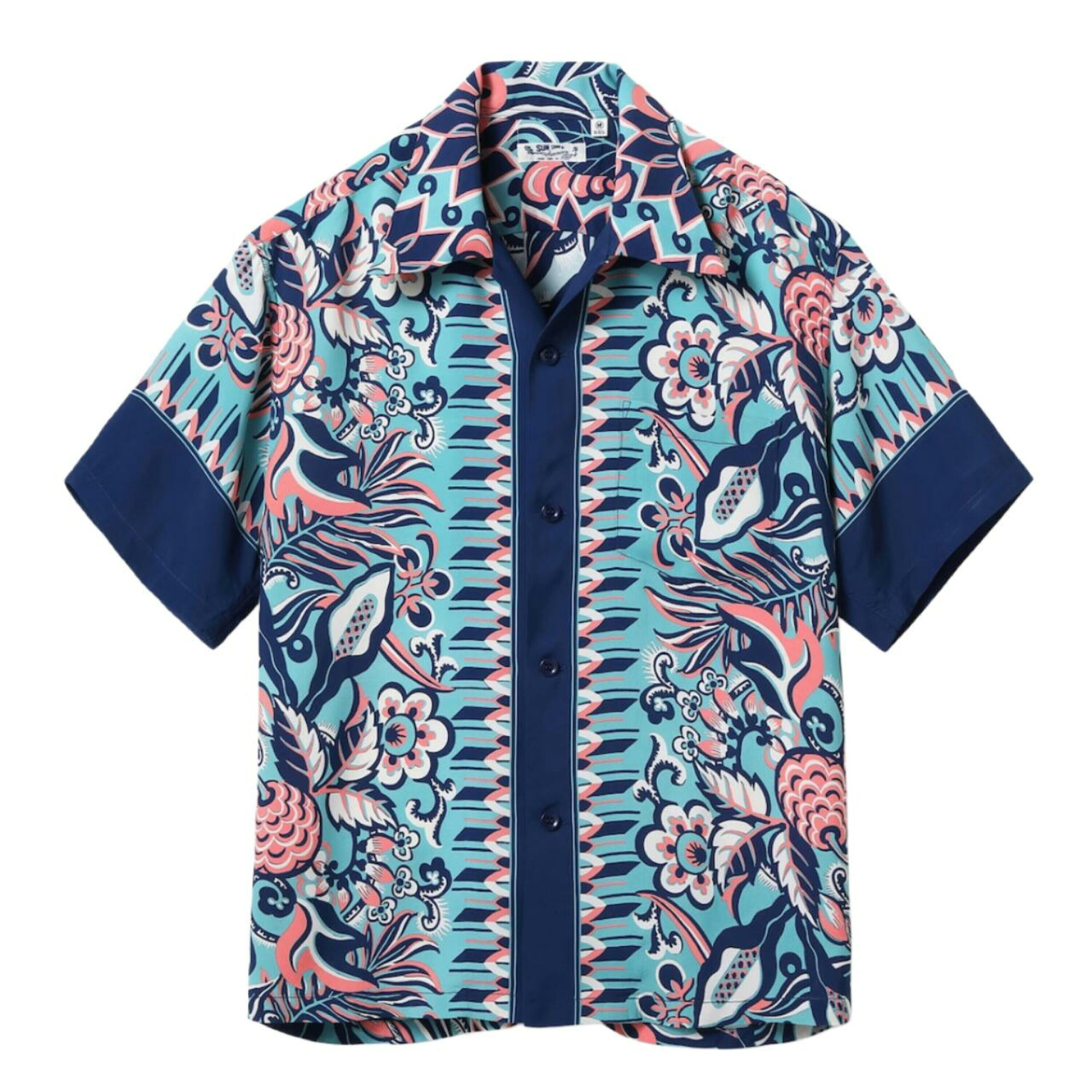 SUN SURF RAYON HAWAIIAN SHIRT “FLOWER FIELD BORDER”