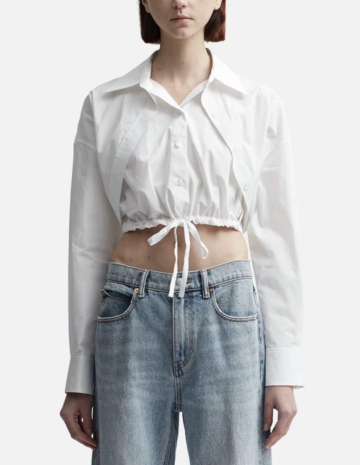 T BY ALEXANDER WANG ダブルレイヤード クロップド シャツ