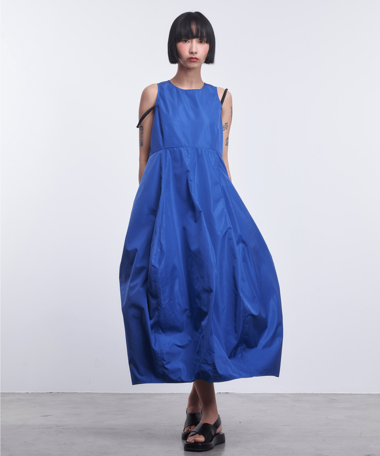 LAEMUSE TAFFETA COCOON DRESS