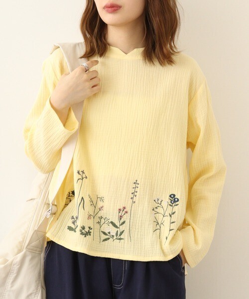 Emago EMAGO 花刺繍ﾌﾞﾗｳｽ