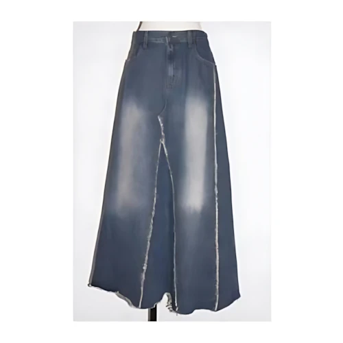 musubore fringe denim flare SK