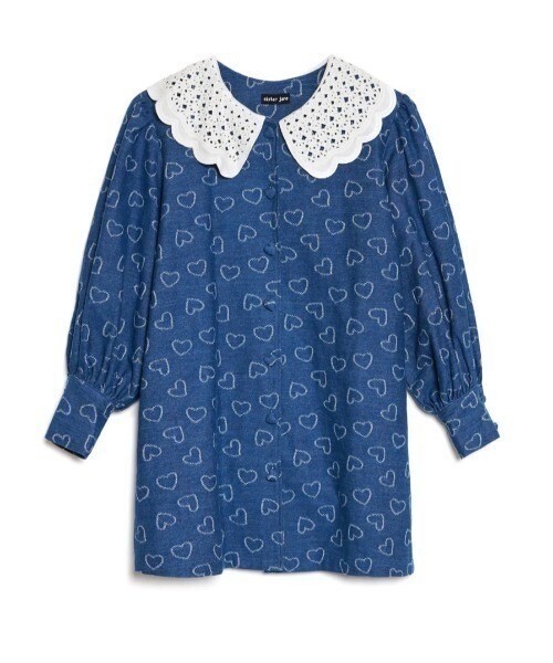 SisterJane Prize Heart Denim Mini Dress