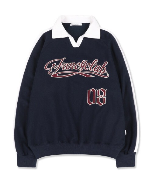 FANCY CLUB 08 Rugby Collar Sweatshirt