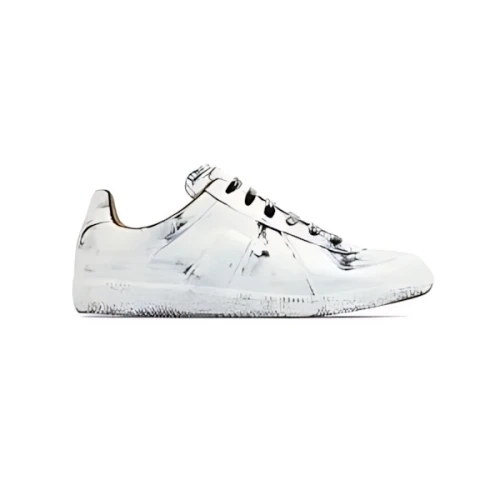 Maison Margiela Replica Bianchetto leather low sneakers