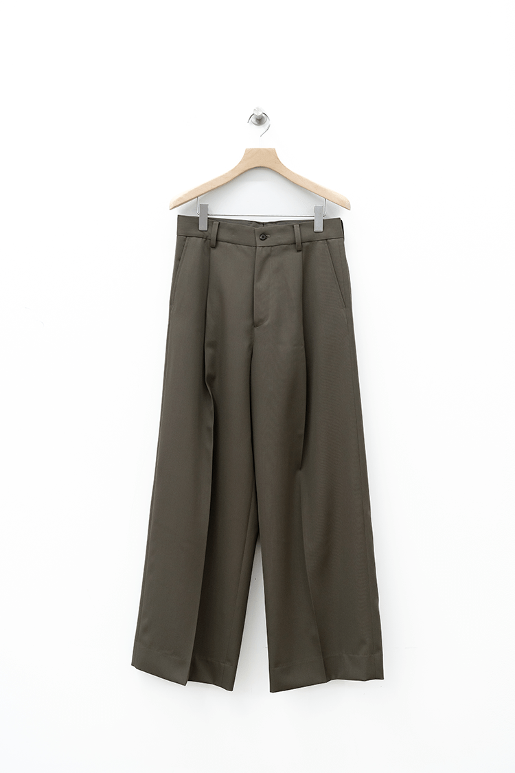 ssstein EXTRA WIDE TROUSERS / DARK BEIGE