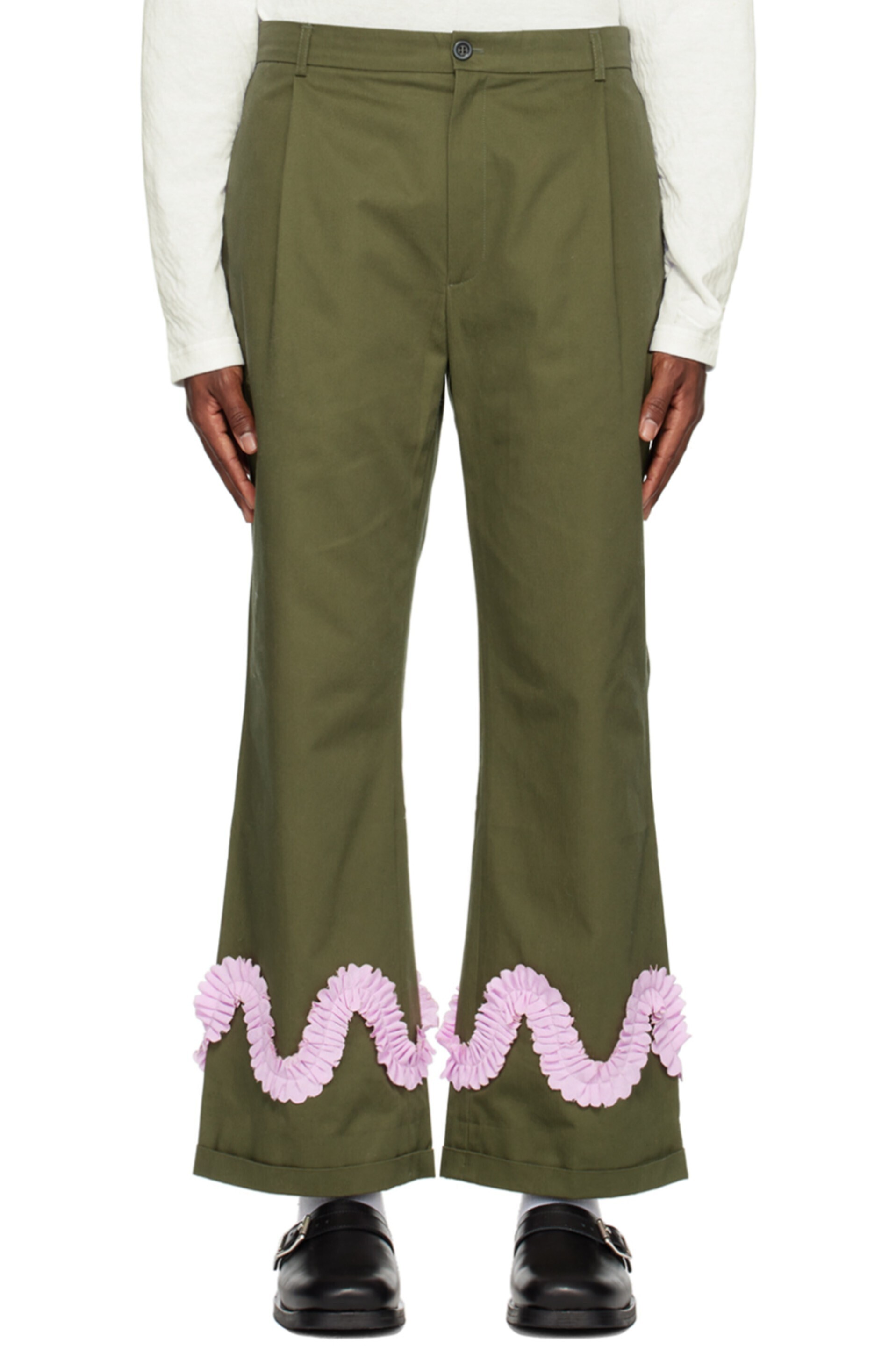 SKY HIGH FARM WORKWEAR カーキ Worm トラウザーズ