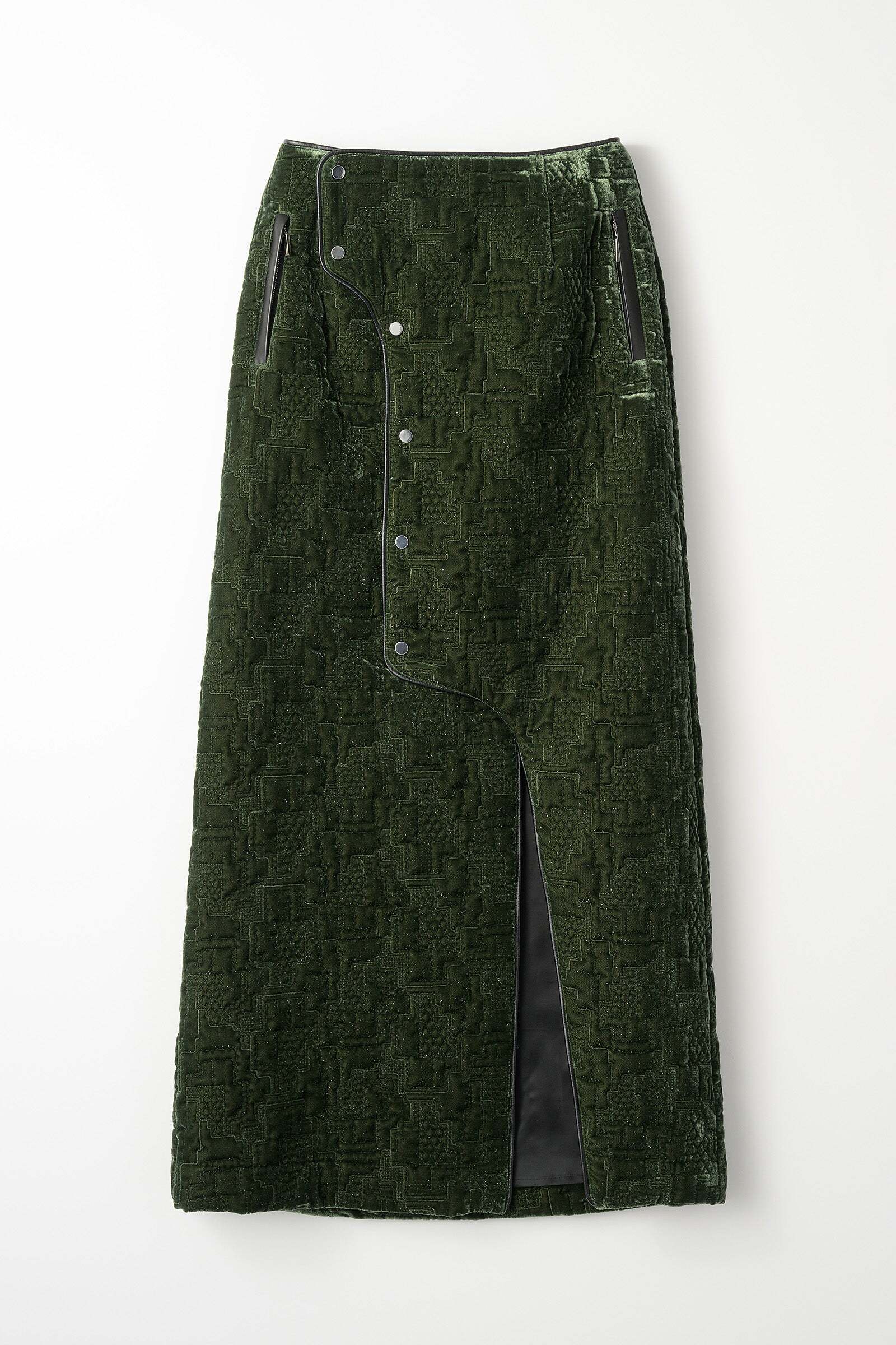 MURRAL Symbolic embroidery velvet skirt