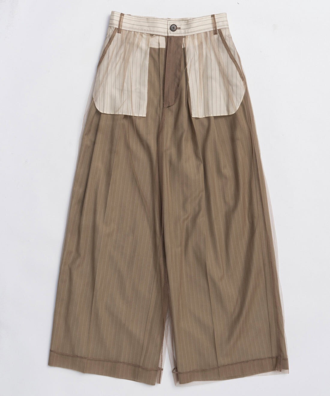 MAISON SPECIAL Tulle Layered Slacks