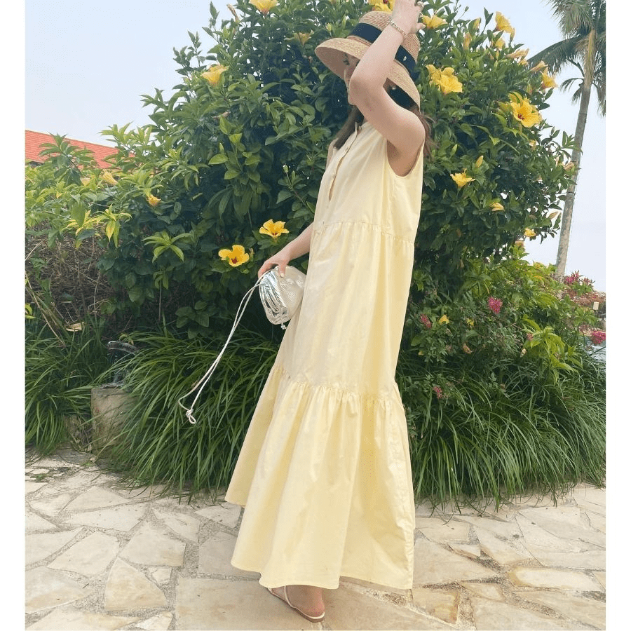 maison de Dolce. ティアードワンピース【Yellow】