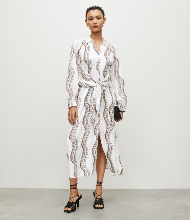 ALLSAINTS CLANETTA LETICIA MIDI SHIRT DRESS