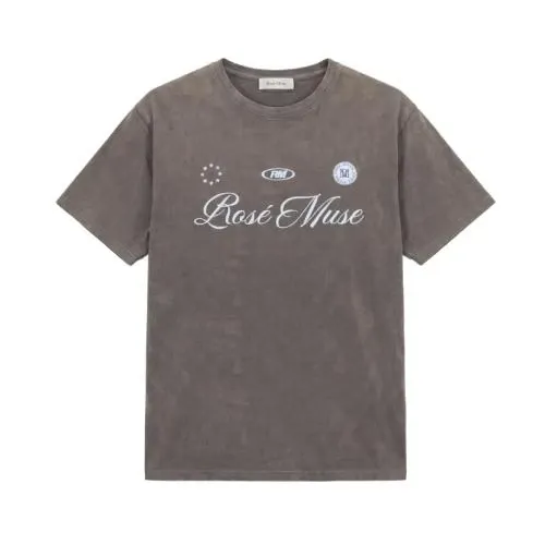 Rosé Muse Chemical wash logo T-shirts