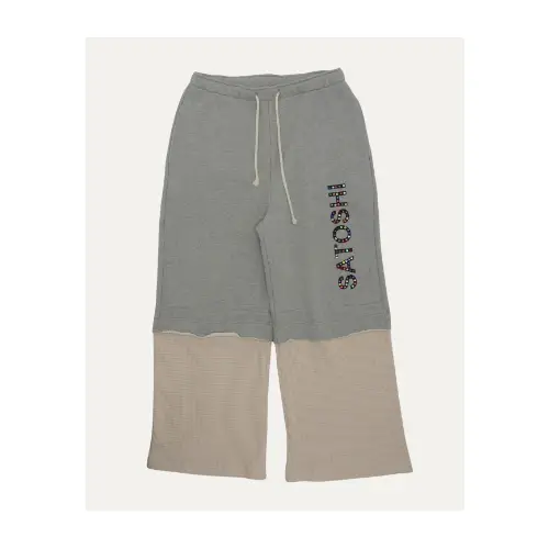 SATOSHI NAKAMOTO Double Layer Studded Sweatpants