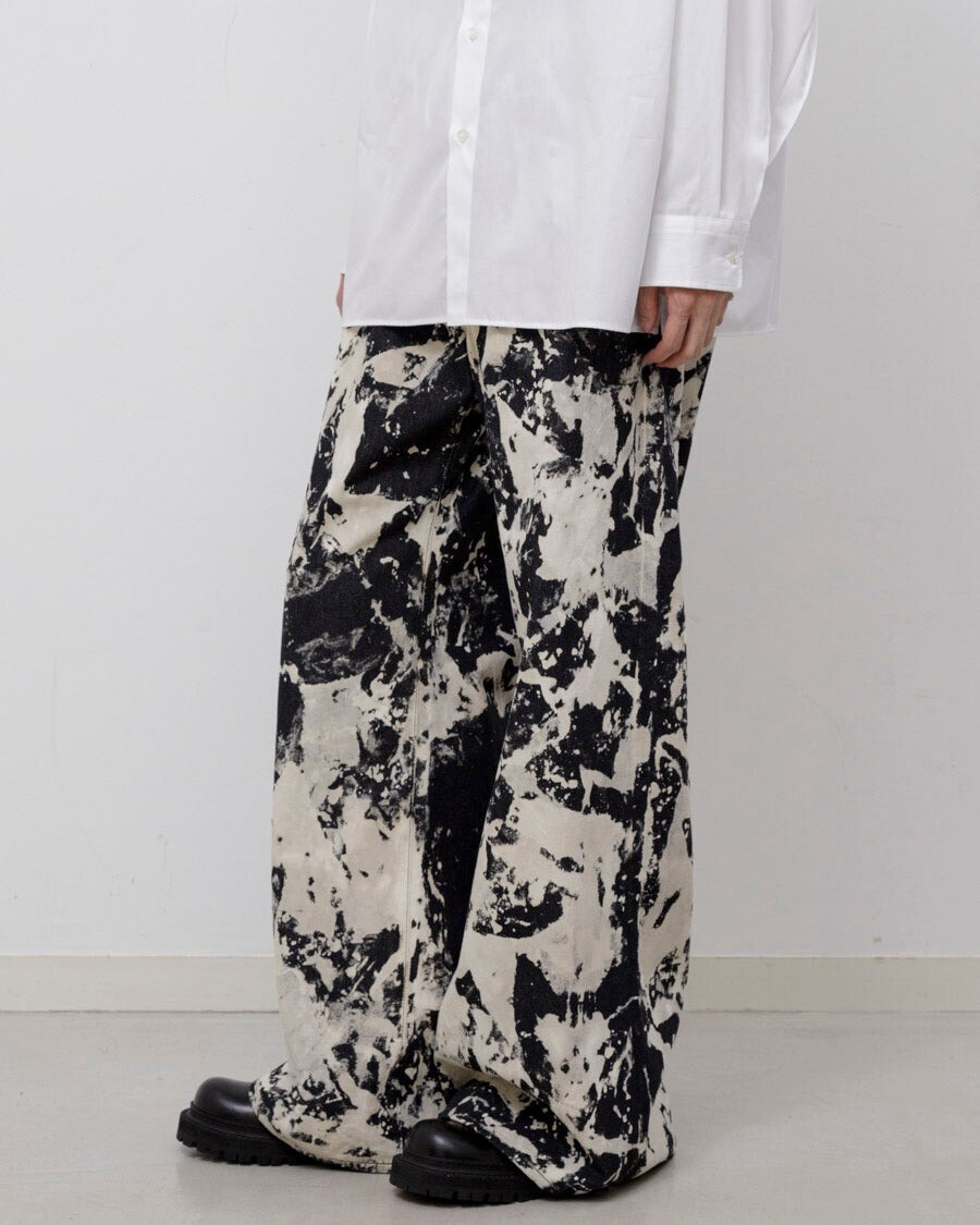 08sircus Kago-bassen drawstring baggy denim pants