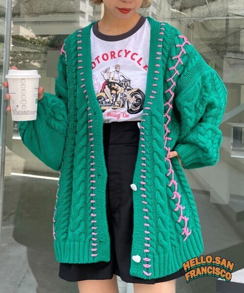 HELLO.SANFRANCISCO ニットカーディガン