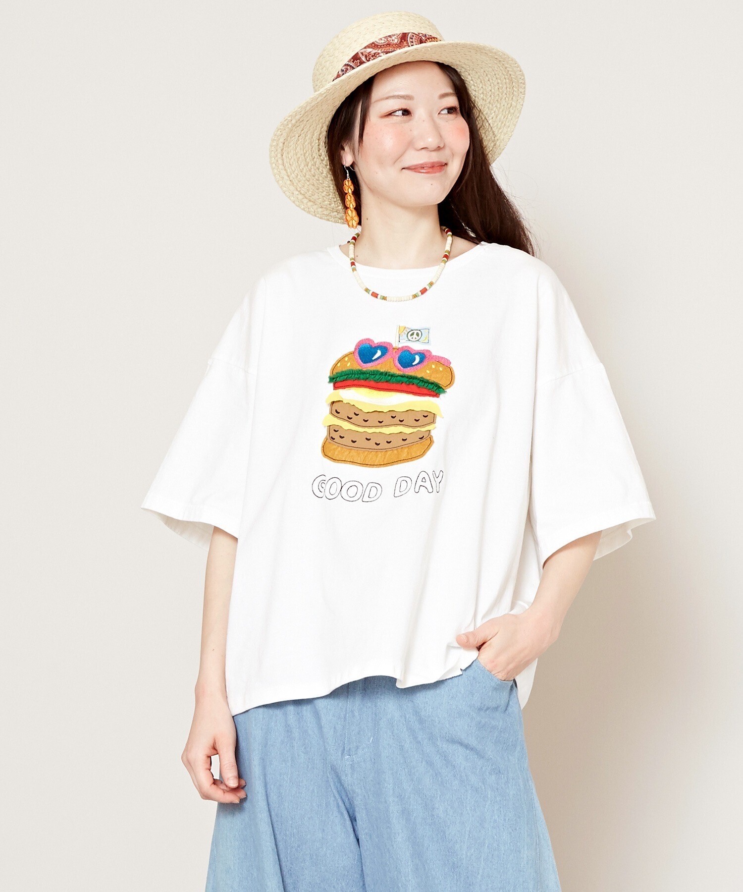 チャイハネ Amina×grn×POP FIRE カポルTシャツ