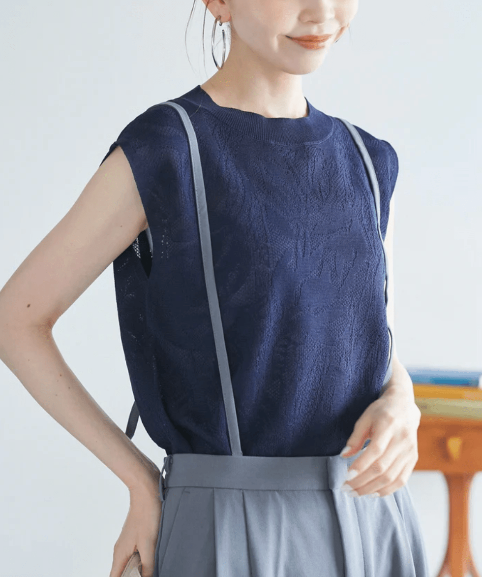 ROPE\' PICNIC レーシーフレンチサマーニット