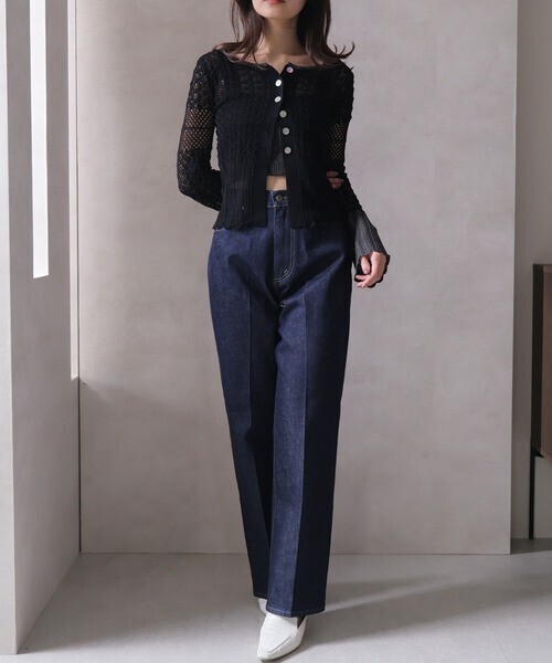 LADYMADE クロシェニットカーデ×ビスチェSET