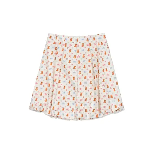 MOMENTEL Full Printed Bear Boxing skirt