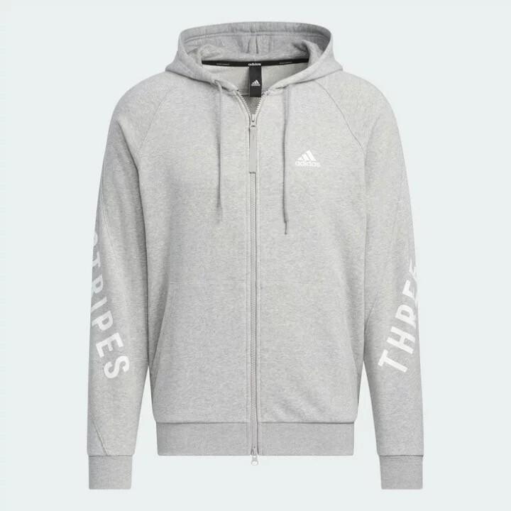 adidas ワーディング ルーズフィット フレンチテリー フルジップパーカー