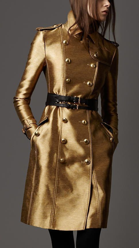 BURBERRY Gold Burberry Coat