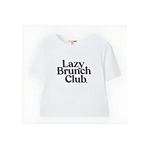 Spao Lazy Brunch Club Crop Short Sleeve T-Shirts